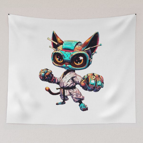 Item preview, Robo-Karate Cat! designed and sold by kukamatsu.