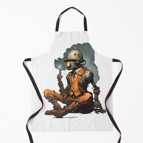 Item preview, Even robots smoke AI art (No background) designed and sold by SoullesRaccon.