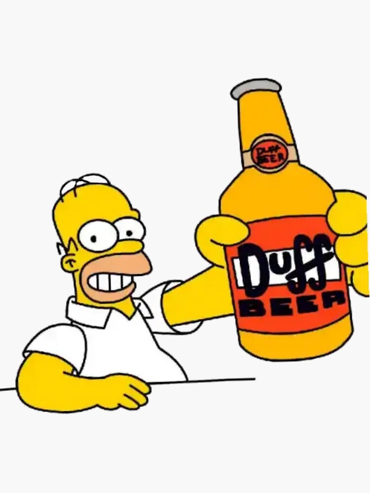 Etiquetas imprimibles Duff Beer para fiestas de Simpsons