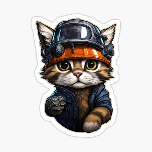 "Welding Cat" Sticker for Sale by Iamayam Redbubble