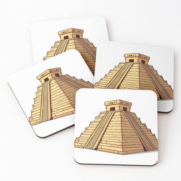 Item preview, yellow prehispanic pyramid designed and sold by miguel-ozz.