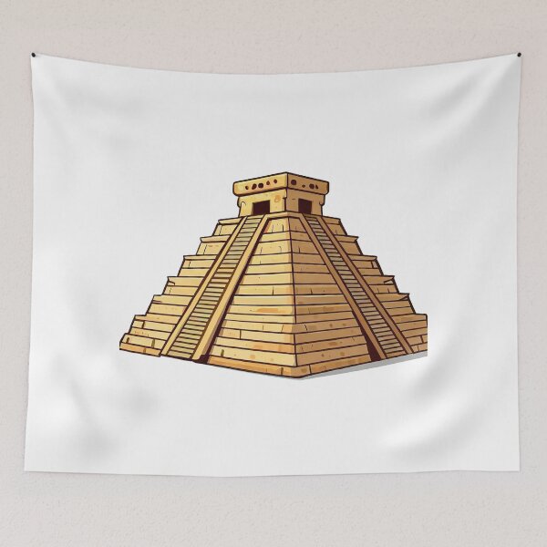 Item preview, yellow prehispanic pyramid designed and sold by miguel-ozz.