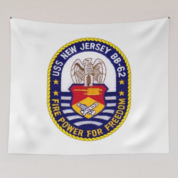Item preview, USS New Jersey BB-62 Crest designed and sold by Nikki SpaceStuffPlus.