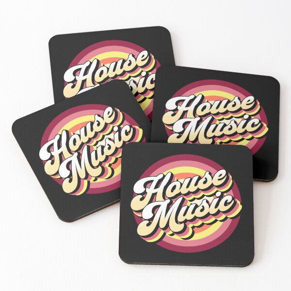 Item preview, HOUSE MUSIC  - drop shadow target (yellow/red)  designed and sold by Discothreadz.