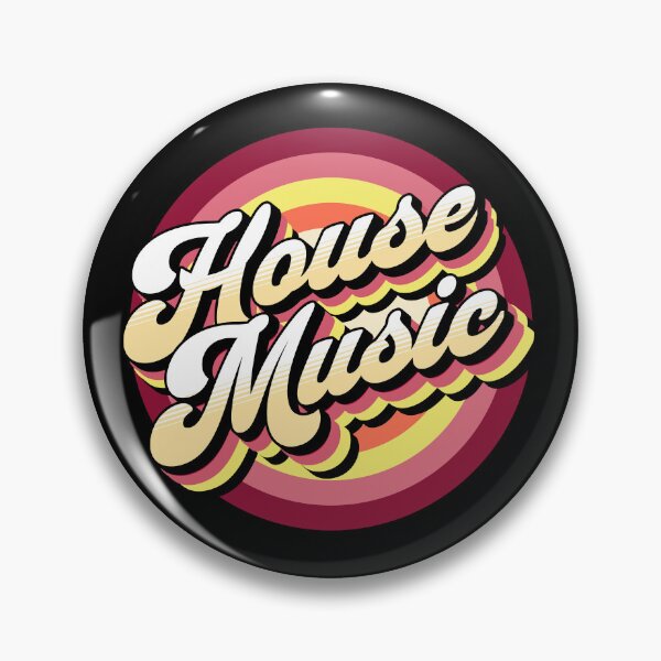 Item preview, HOUSE MUSIC  - drop shadow target (yellow/red)  designed and sold by Discothreadz.