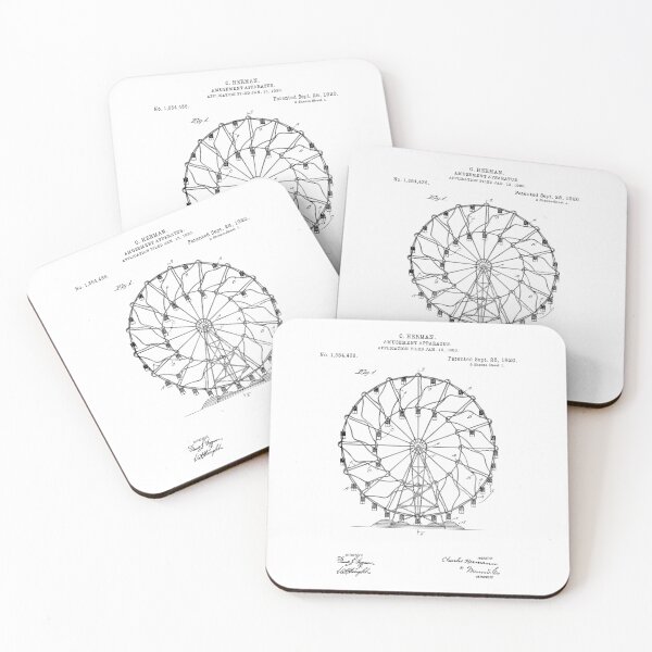 Item preview, AMUSEMENT APPARATUS- Ferris Wheel - US1354436 designed and sold by Patent-Print.