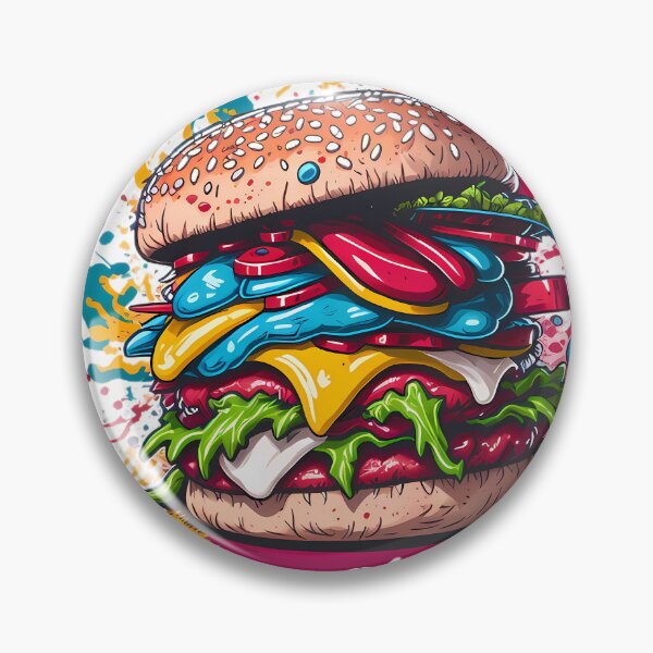 Item preview, BurgerArt Stickers designed and sold by ShounenGifts.