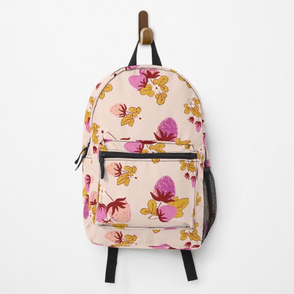 Item preview, Strawberries Field in Modern Retro Purple Pink Mustard designed and sold by Jean-Pham.