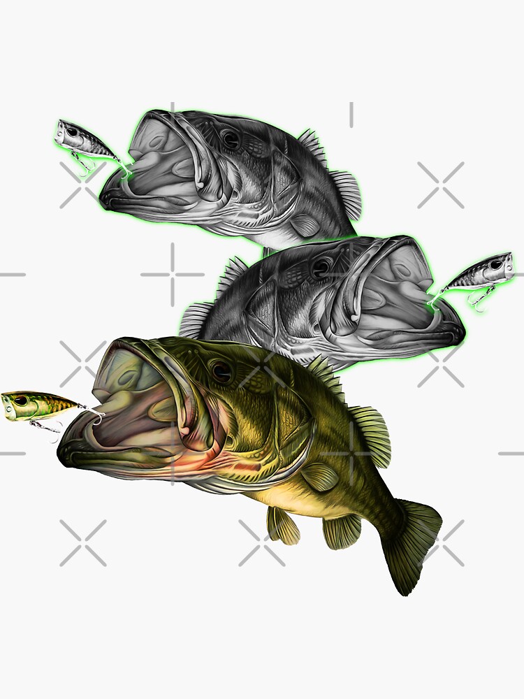 Largemouth Bass Sticker for Sale by Paul Kyriakides