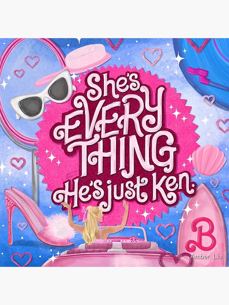 Set of 2 Barbie Inspired Prints Ken Barbie Quote Barbie shops Poster