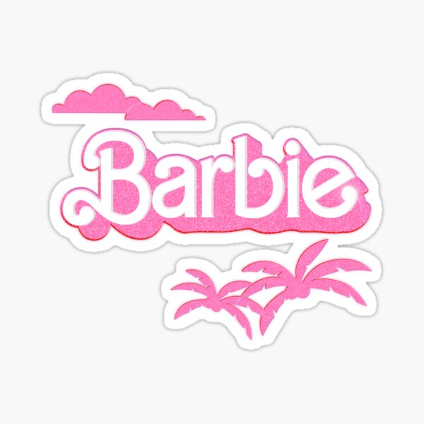 Barbie Heart Vinyl Textured Sticker - Pumpkin and Bean