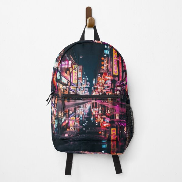 Item preview, Neon noir street reflecting in japan designed and sold by richardwooten.