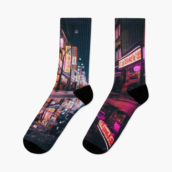 Item preview, Neon noir street reflecting in japan designed and sold by richardwooten.