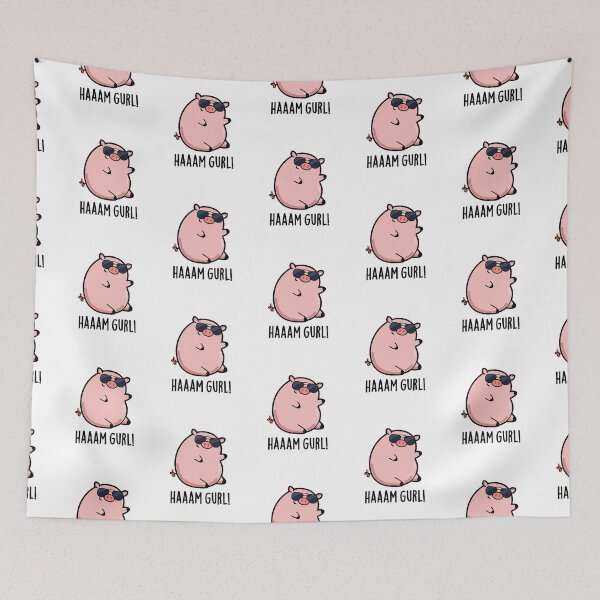 Item preview, Haaaam Gurl Funny Pig Puns  designed and sold by punnybone.