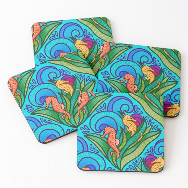 Item preview, Sweet Seahorses Blue  designed and sold by smoothfoxill.