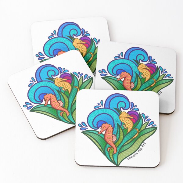 Item preview, Sweet Seahorses Tile  designed and sold by smoothfoxill.