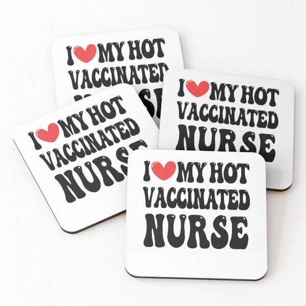 Item preview, I Love My Hot vaccinated Nurse Wife I Heart My Girlfriend heart of Valentine's Day designed and sold by CoolCreative.