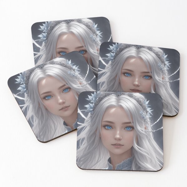 Item preview, Anime Character: Mystic Azure - The Platinum-haired Warrior  designed and sold by Kumahimeco.
