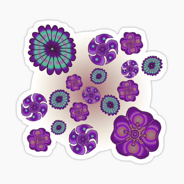 Purple flowers Sticker
