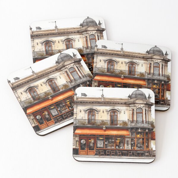 Item preview, Vintage-Inspired Cafe Illustration designed and sold by wooramsol.