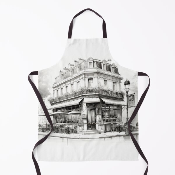 Item preview, Dibujo a mano exterior de café vintage designed and sold by wooramsol.