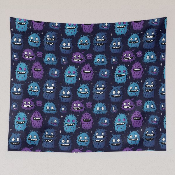 Item preview, Dark Blue Monster Mania: Furry Art Delight designed and sold by Prozeum.