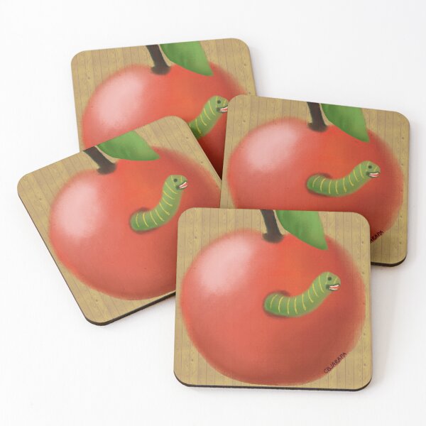Item preview, Wormy Apple designed and sold by Studio Jarapa.