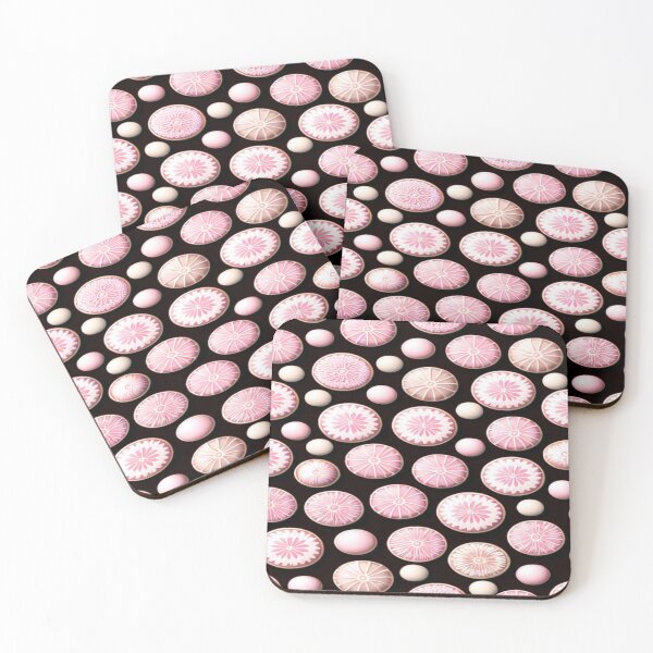 Item preview, Holiday Cookies in pink with dark brown background designed and sold by BirdsnStuff.