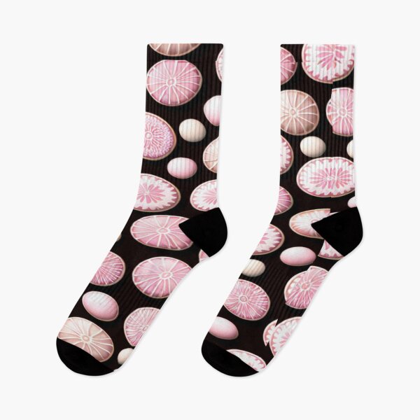 Item preview, Holiday Cookies in pink with dark brown background designed and sold by BirdsnStuff.