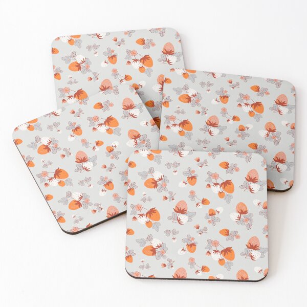 Item preview, Strawberry Field in Grey Orange Cream designed and sold by Jean-Pham.