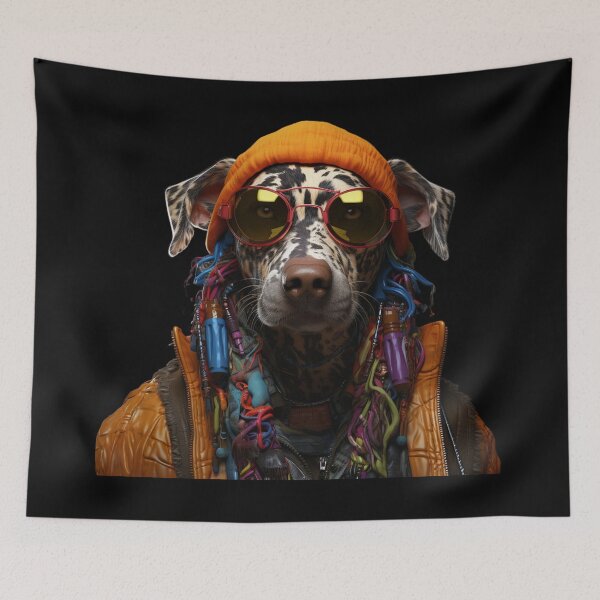 Item preview, The Cool Bad DOG : Portrait of an Anthropomorphic Dog designed and sold by AnubisArtUSA.