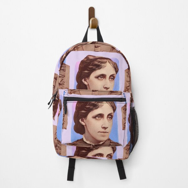 Item preview, American Novelist Louisa May Alcott - purple pink - illustration designed and sold by Litstoy.