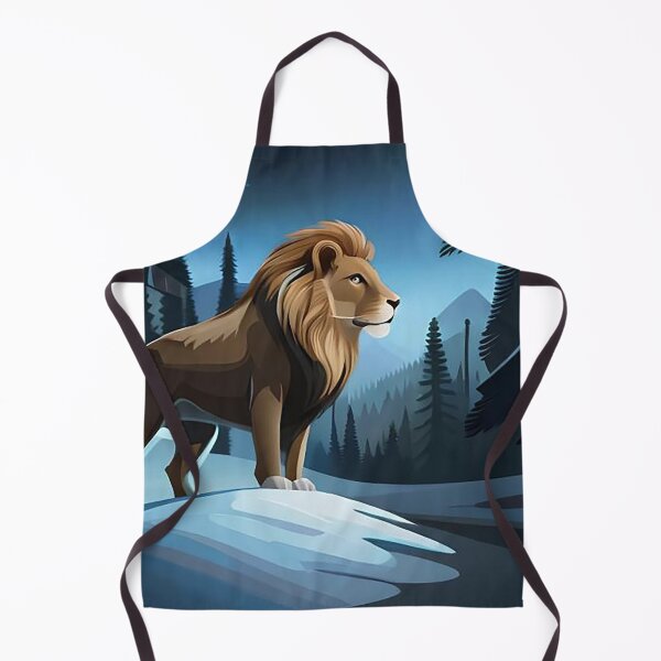 Item preview, a dark lone lion in a deep dark forest designed and sold by DellabraSon.
