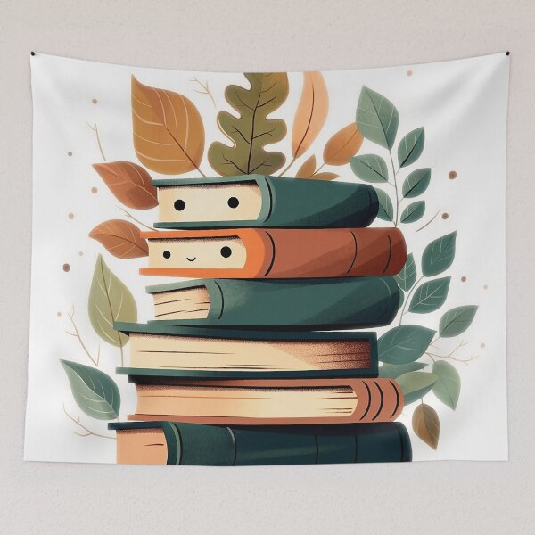Item preview, Cute Aesthetic Books with leaves  designed and sold by bolukconset.