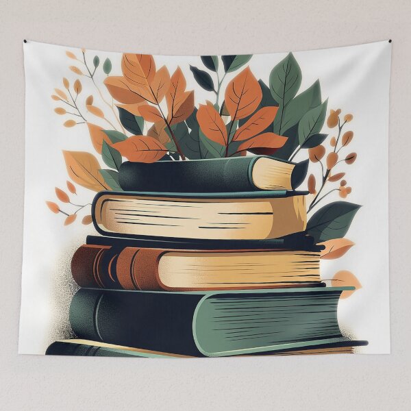 Item preview, Cute Aesthetic Books with leaves  designed and sold by bolukconset.