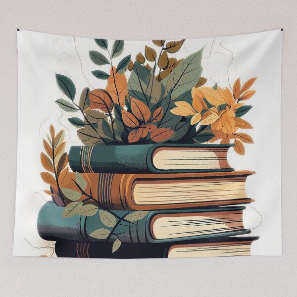 Item preview, Cute Aesthetic Books with leaves  designed and sold by bolukconset.