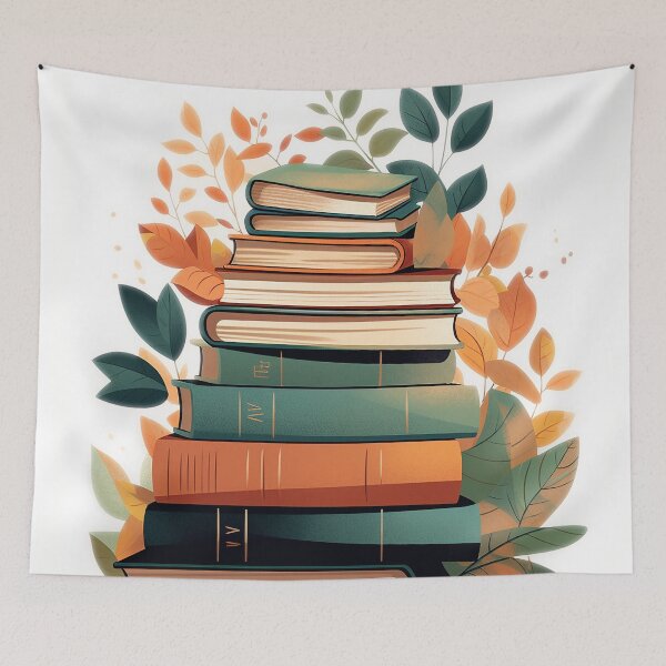 Item preview, Cute Aesthetic Books with leaves  designed and sold by bolukconset.