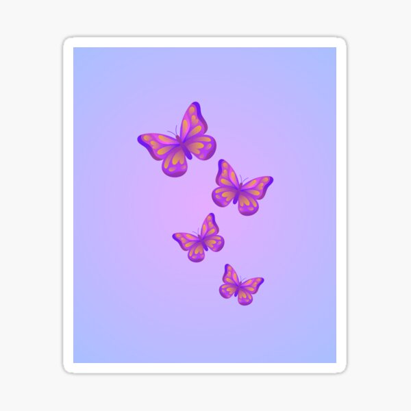 Trish's Butterflies - a group of colourful floating butterflies Sticker