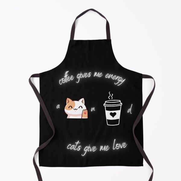 Artikelvorschau, coffee gives me energy and cats give me love entworfen und verkauft von CuteCatsCoffee.