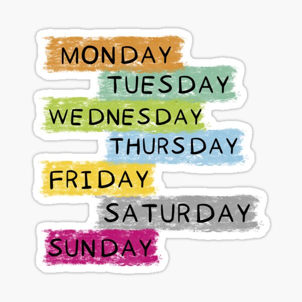 Rainbows Days of the Week Planner Stickers Spring DOTW Stickers Colorful  Daily Stickers Seasonal Planner Stickersr 