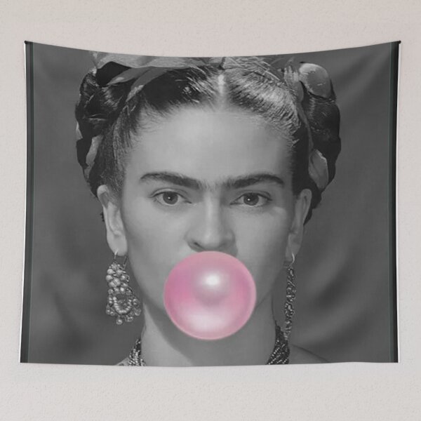 Item preview, Frida Kahlo Bubble Gum Black & White designed and sold by dominiccarso.