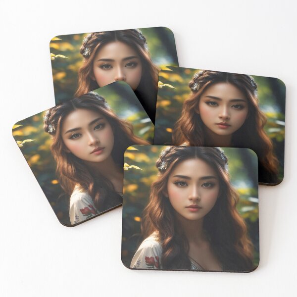 Item preview, Dazzling Enchanted Forest Beautiful Woman Portrait designed and sold by CuratedChoices.