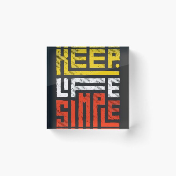 Item preview, Keep Life Simple Typography (Light Colored) designed and sold by Noxartech23.