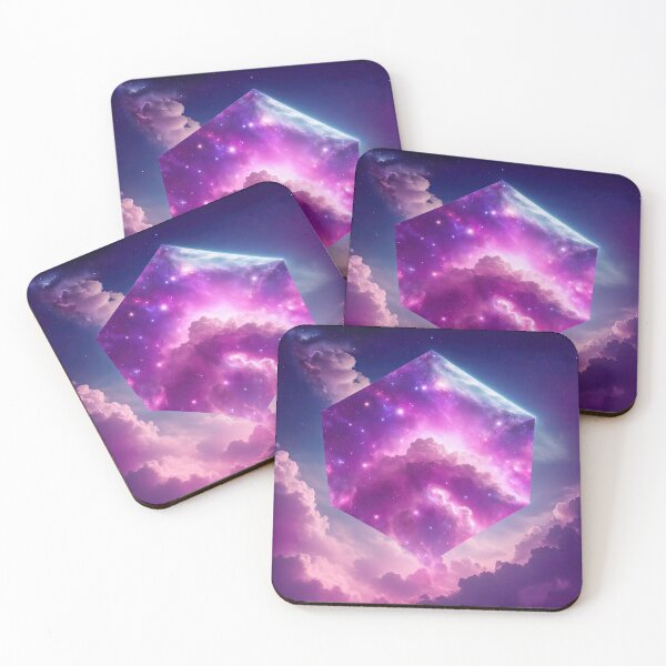 Item preview, Pink crystal in space with clouds designed and sold by ArtyBuys.