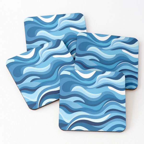 Item preview, A blue waves pattern designed and sold by TogetherDshop.