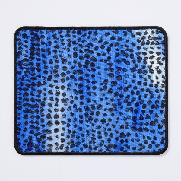 Item preview, Black Painted Spots Blue Background designed and sold by KeksWorkroom.