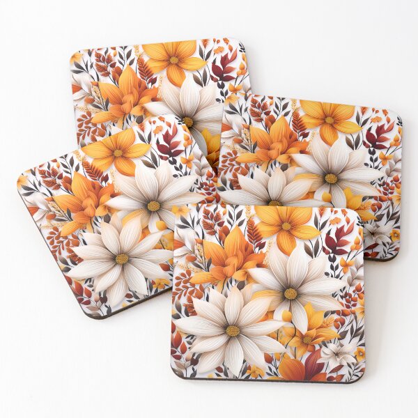 Item preview, Beautiful white and orange flowers designed and sold by TogetherDshop.