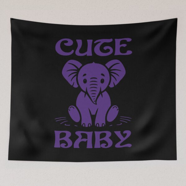 Item preview, Cute Elephant - Indigo designed and sold by Soulemotion.