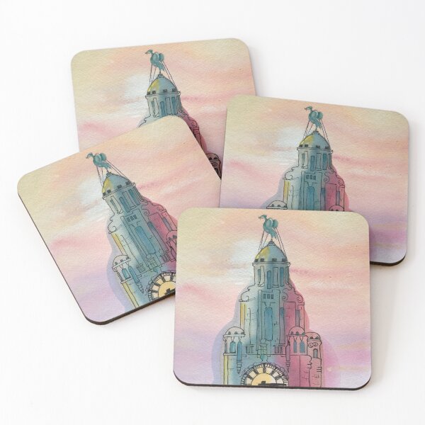 Item preview, Abstract Liver Building in Watercolour designed and sold by lilacshoes_art.