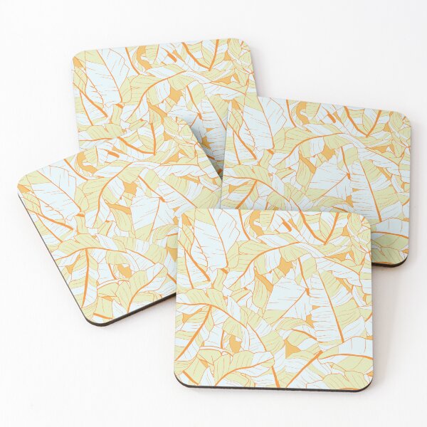 Item preview, Banana Leaves Jungle in mustard yellow lime green orange designed and sold by Jean-Pham.